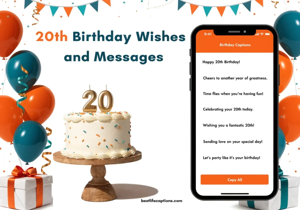 Happy 20th Birthday Wishes and Messages